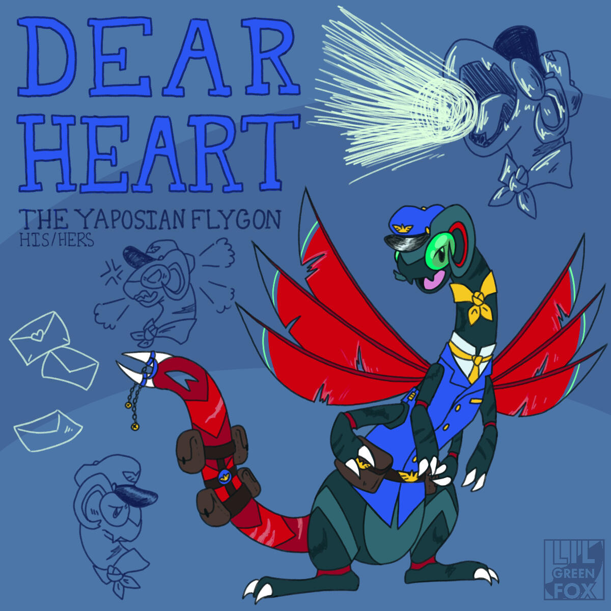 Dearheart the Yaposian Flygon - character design commission